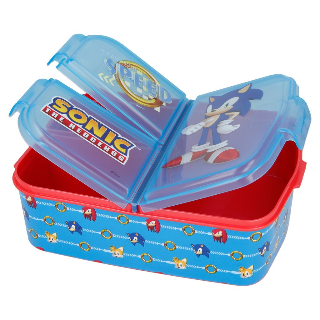 Super Mario Premium Brotdose Lunchbox Frühstücks-Box Vesper-Dose mit 3 Fächern 