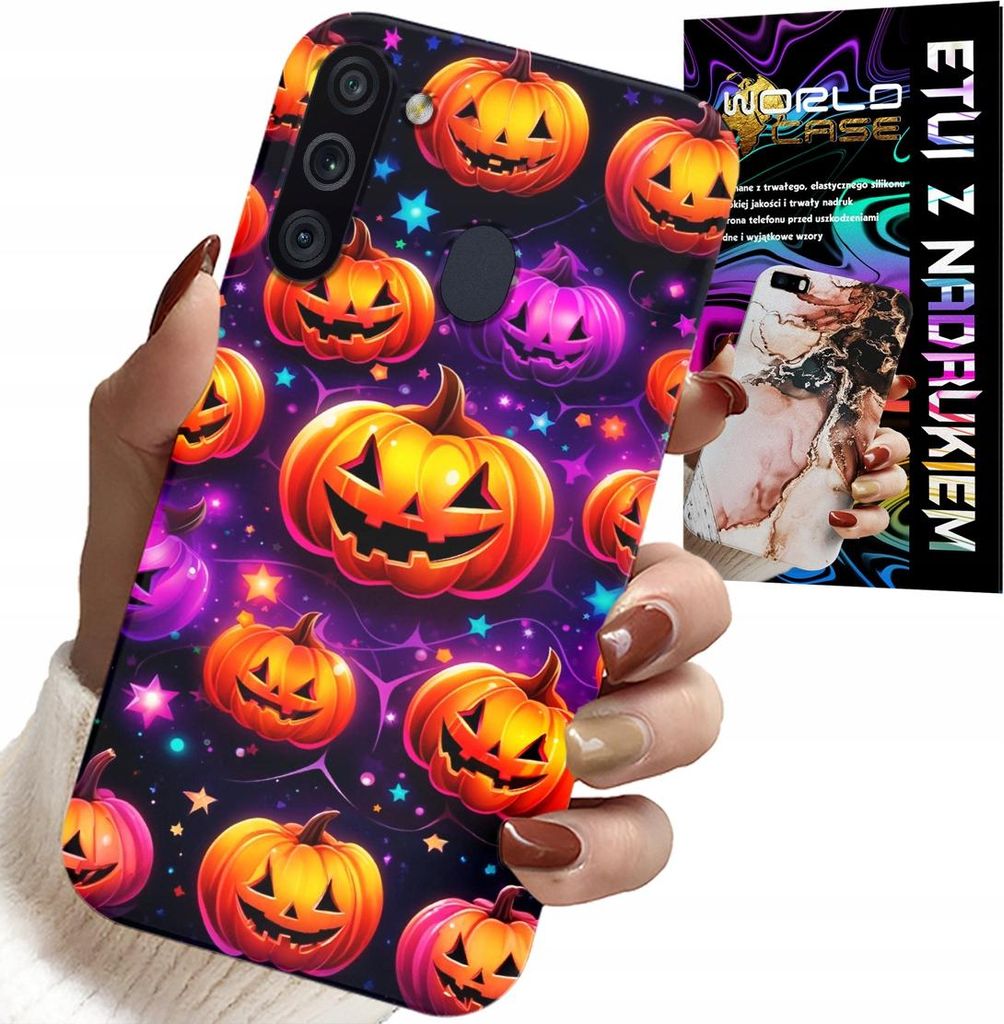 Hülle Für Samsung Galaxy A21 - Halloween, Salem, Gruselige Kürbisse, Designs