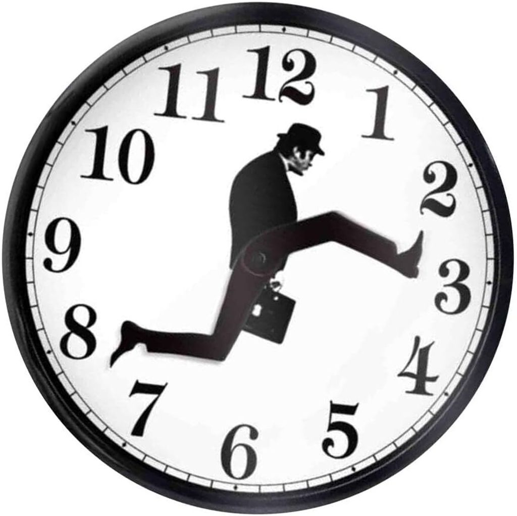 Von der Britischen Kom?Comedian Home Decor, Neuheit, Wanduhr, Lustige Walking Silent Mute Clock