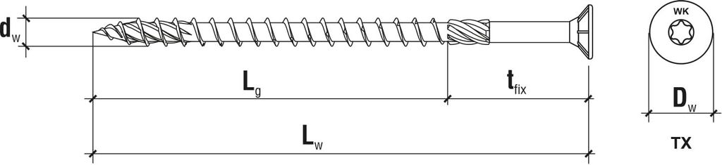 WKCS-40045 Konstruktionsschrauben Produktbild 