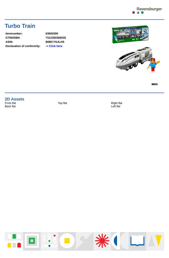 Turbo-trein BRIO 63600300 Productafbeelding 