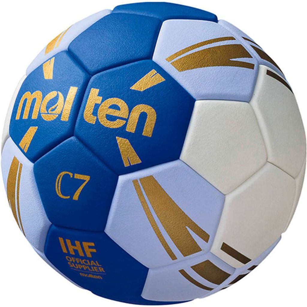 Molten Handball Trainingsball Synthetik Leder Ball Orange Hellblau 