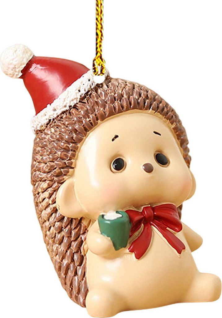 Weihnachtsdekoration mit Tiermotiv, 3D-Cartoon, Weihnachtsmann, Elch, Bär, wiederverwendbar, Weihnachtsbaum-Ornament,Partyzubehör,Geschenk C