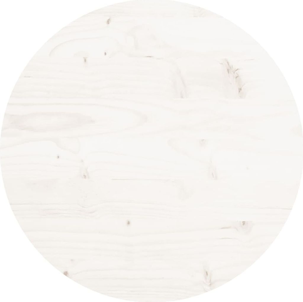 vidaXL Tischplatte Rund Weiß Ø40x3 cm Massivholz Kiefer