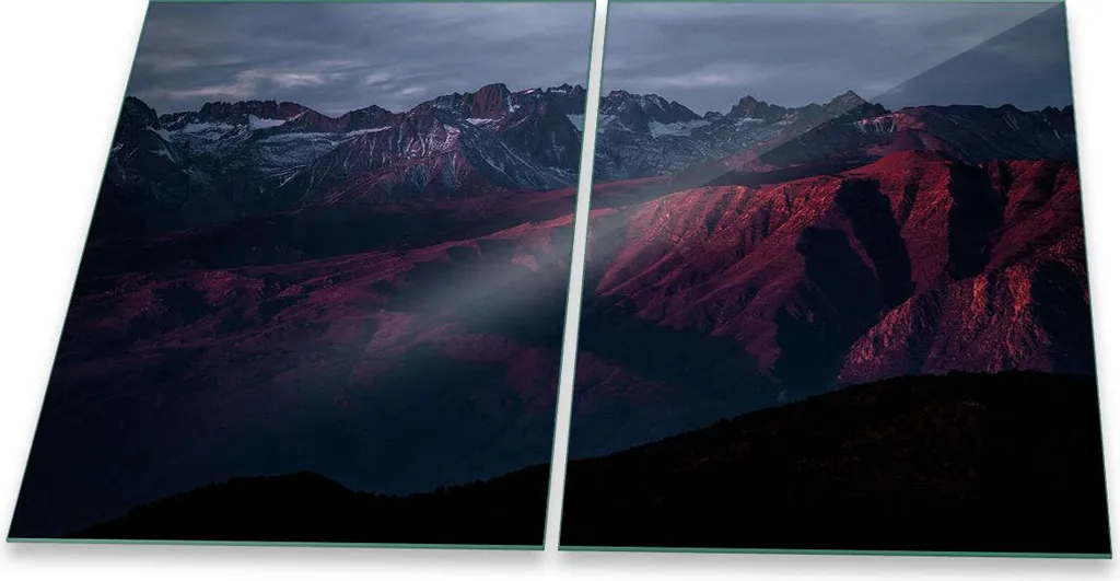 Coprifornelli Design Rosso Naturale 2 Pezzi 40x52 Vetro Temperato