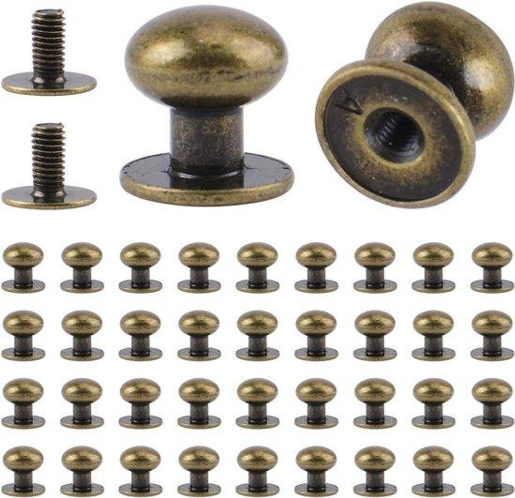 Brons Mini-Ladehaken-Set für Spiegelkast, Houten Schrank und Möbel - 36 Stück