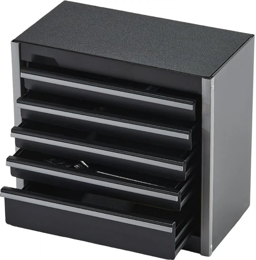 Mallette à outils à 5 compartiments - Coffret de rangement compact Pro - 11