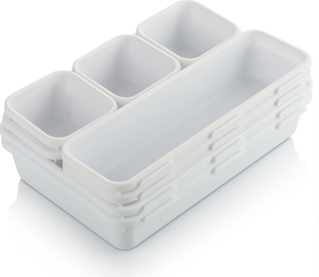 com-four® 8-teiliges Set Aufbewahrungsboxen - Produktbild 