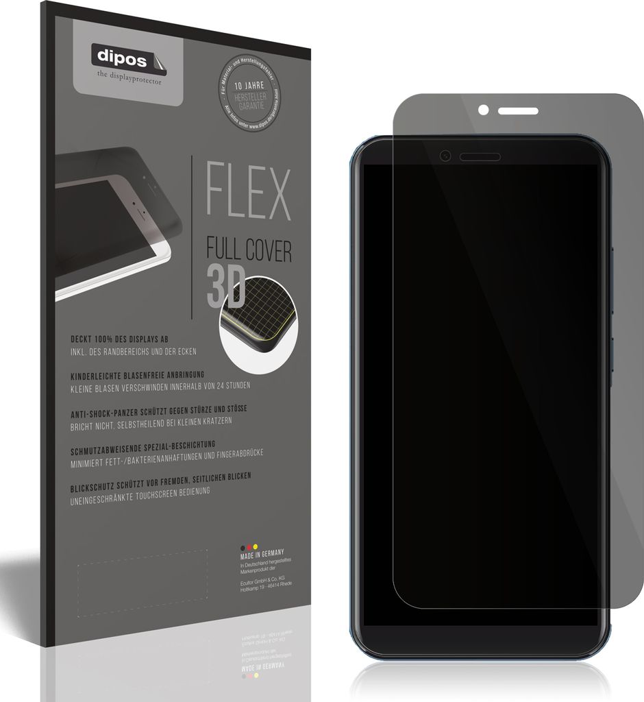 Full Cover Privacy Blickschutzfolie für Mobicel PX10 Folie Anti-Shock