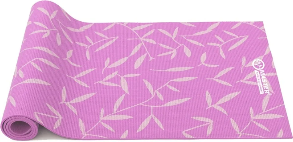 Tapis de Yoga pour Fitness et Pilates MASTER Rose - PVC Moelleux 8mm