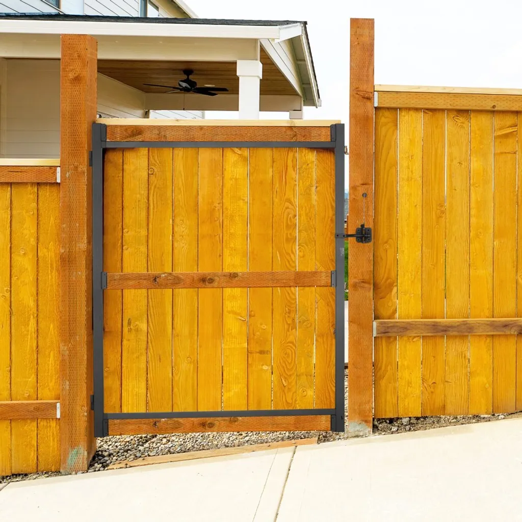 Kit de porte ajustable en fer 152-243cm structure de cadre robuste - 8