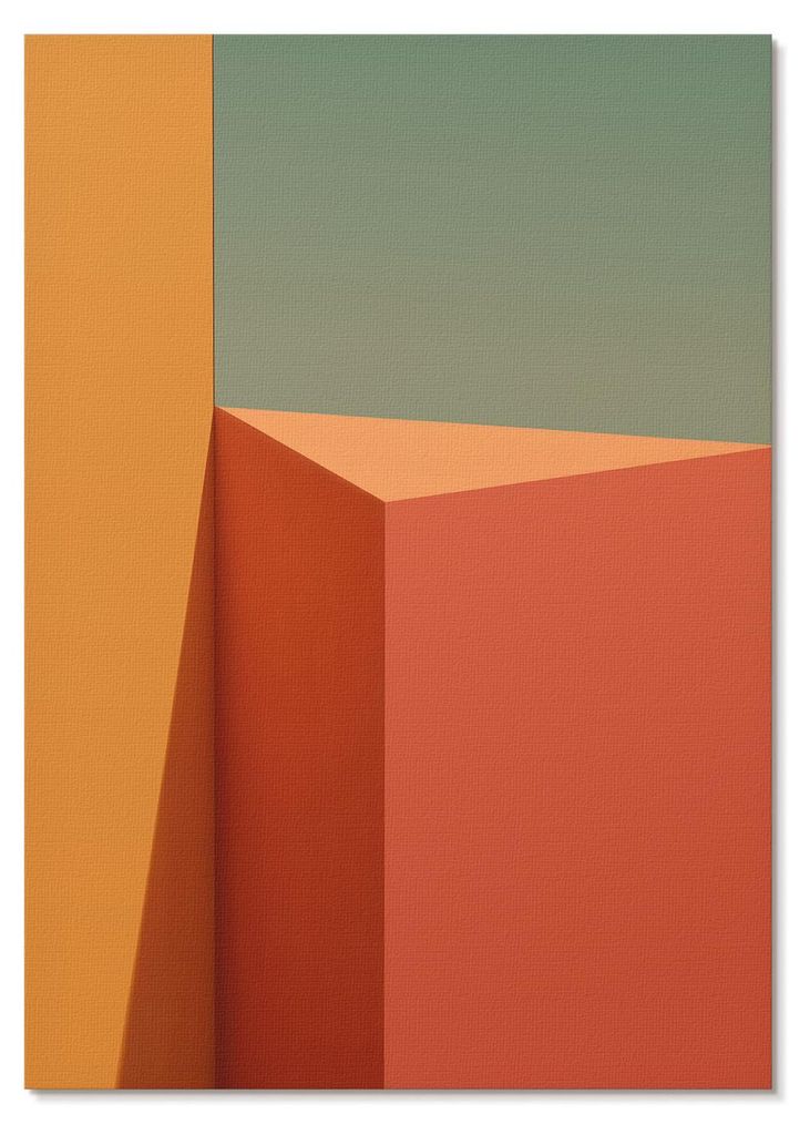 POSTER - 42x59 cm (A2) - Agness - Geometrische Architektur, Farben, Harmonie, Raum - Wandbild für Wohnzimmer Schlafzimmer & Flur, Modernes Poster ...