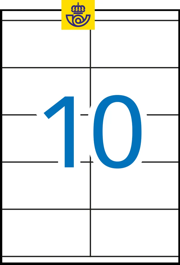 Etichetta VICTORIA, ILC, 105x57 mm, 1000 pezzi/confezione.