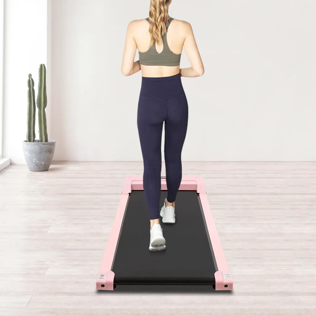 Tapis de course rose avec écran LED intelligent et capteurs de fréquence
