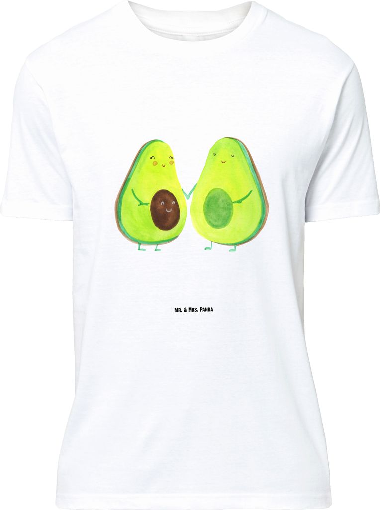 Mr. & Mrs. Panda S T-Shirt Avocado Pärchen - Weiß - Geschenk, Tshirt, Kinder, Hochzeit, mit Aufdruck, Spruch-Shirt, Liebe, Spruch, Avocados