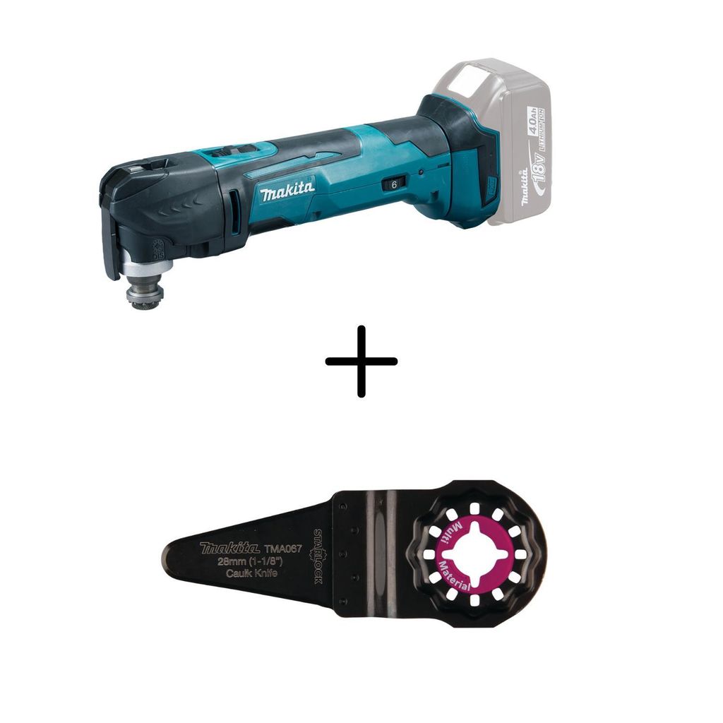 Makita Akku-Multifunktionswerkzeug DTM51Z + Universalfugenschneider B-65006