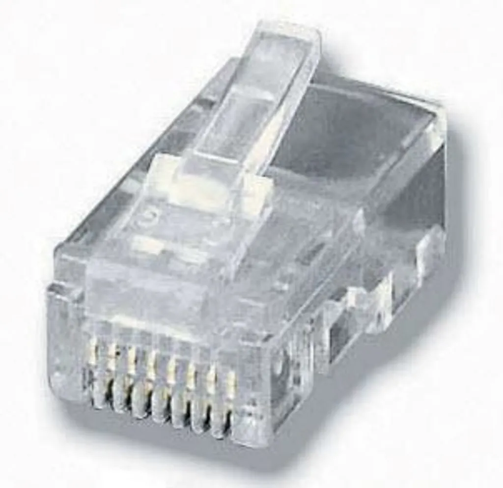 Equip 121151 Connettore RJ45 Trasparente 8P8C - Set 100 Pezzi per Cavi Piatti