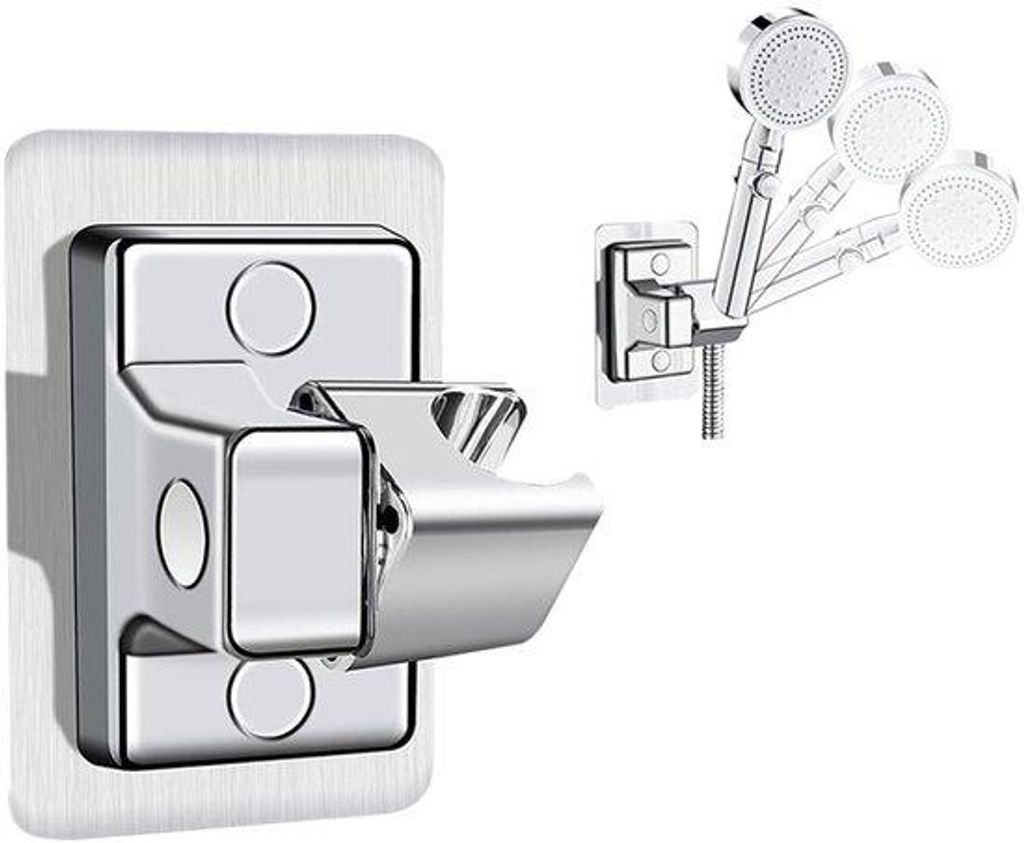 Duschhalter - Wandmontage - Verstelbare Standaard - Handduschkop-Beugel - Wasserbeständig - Chrom - Badkamer Accessoire