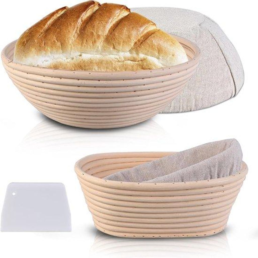 Brotbackformen Set aus Kunststoff, runde und ovale Formen, Brotbackhilfsmittel, Brotform, Brotbackform für Hausbacker, Brotbackform mit Kunststoff...