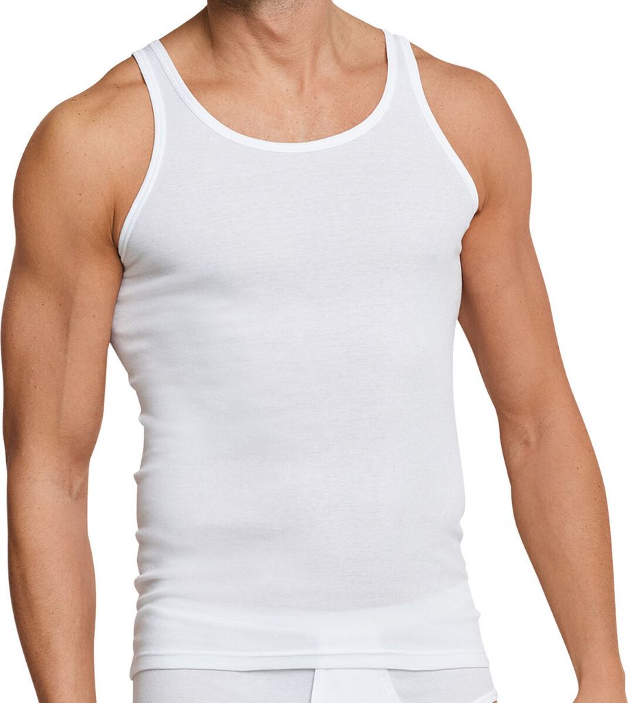 Schesser Unterhemd Cotton Essentals (Spar-Pack, 4-St., 4er-Pack) Herren Fenrpp Unterhemd