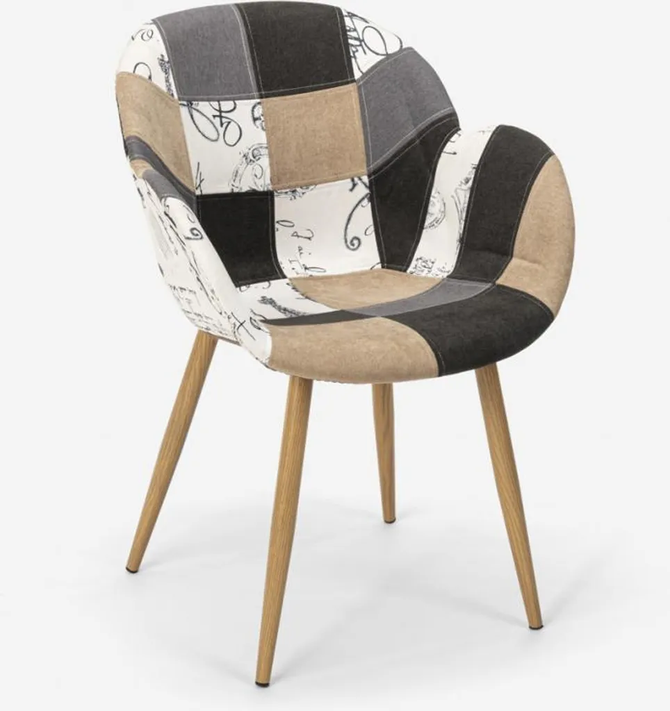 Chaise de Bureau et Table à Manger Patchwork Finch pour Studio et Salon