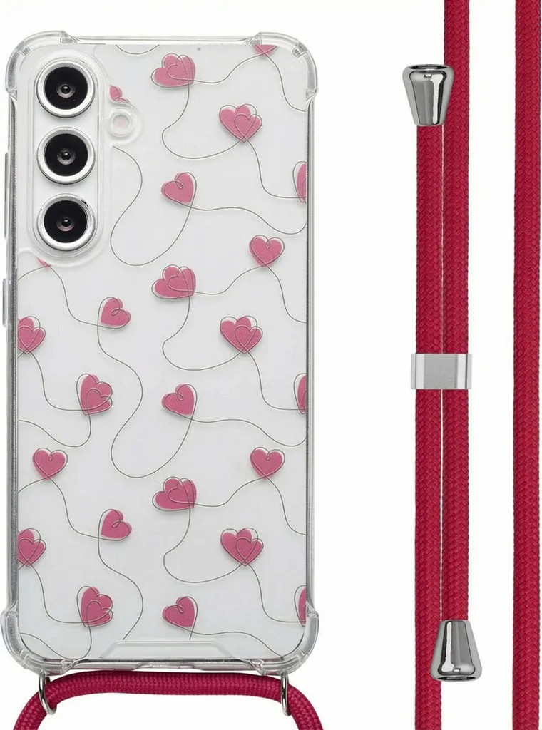 Cover imoshion Galaxy S24 FE Dusty Rose Hearts - L'Accessorio Must-Have