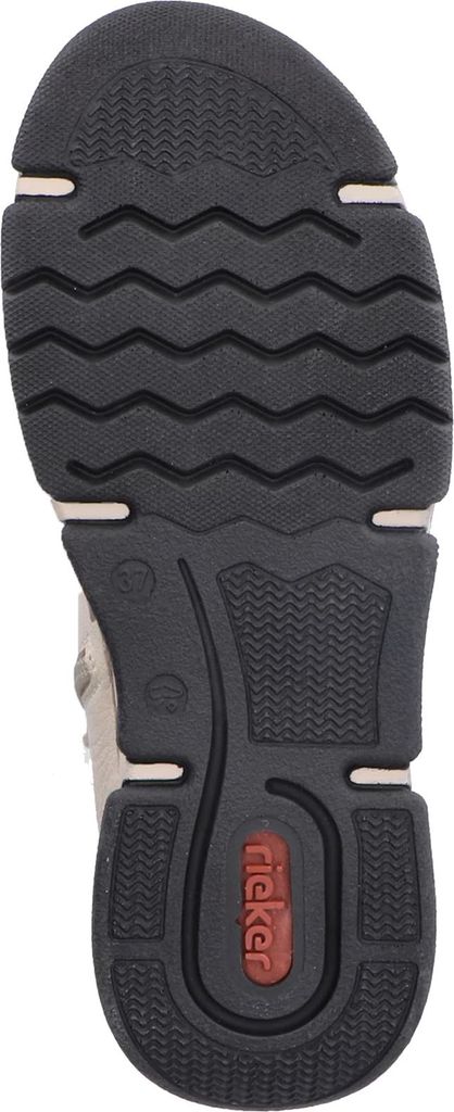Rieker Damen High Top Sneaker Stiefelette warm gefüttert sportlich 45955, Größe:40 EU, Farbe:Beige