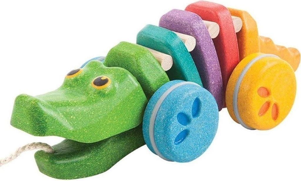 PlanToys giocattolo in legno alligatore arcobaleno Immagine del prodotto 