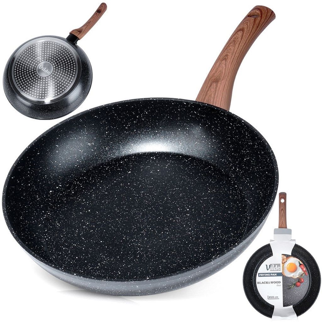 Vilde Granitpfanne Bratpfanne Pfanne aus Granit BLACK&WOOD 28 cm