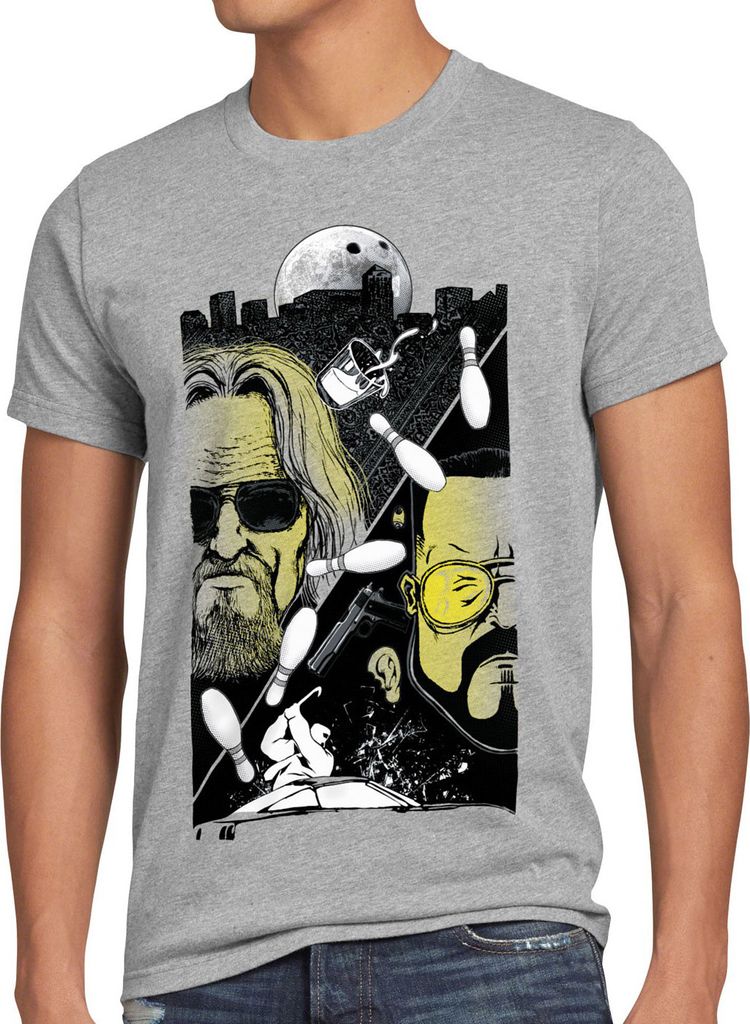 style3 The Dude T-Shirt Herren lebowski bowling bowler big rude