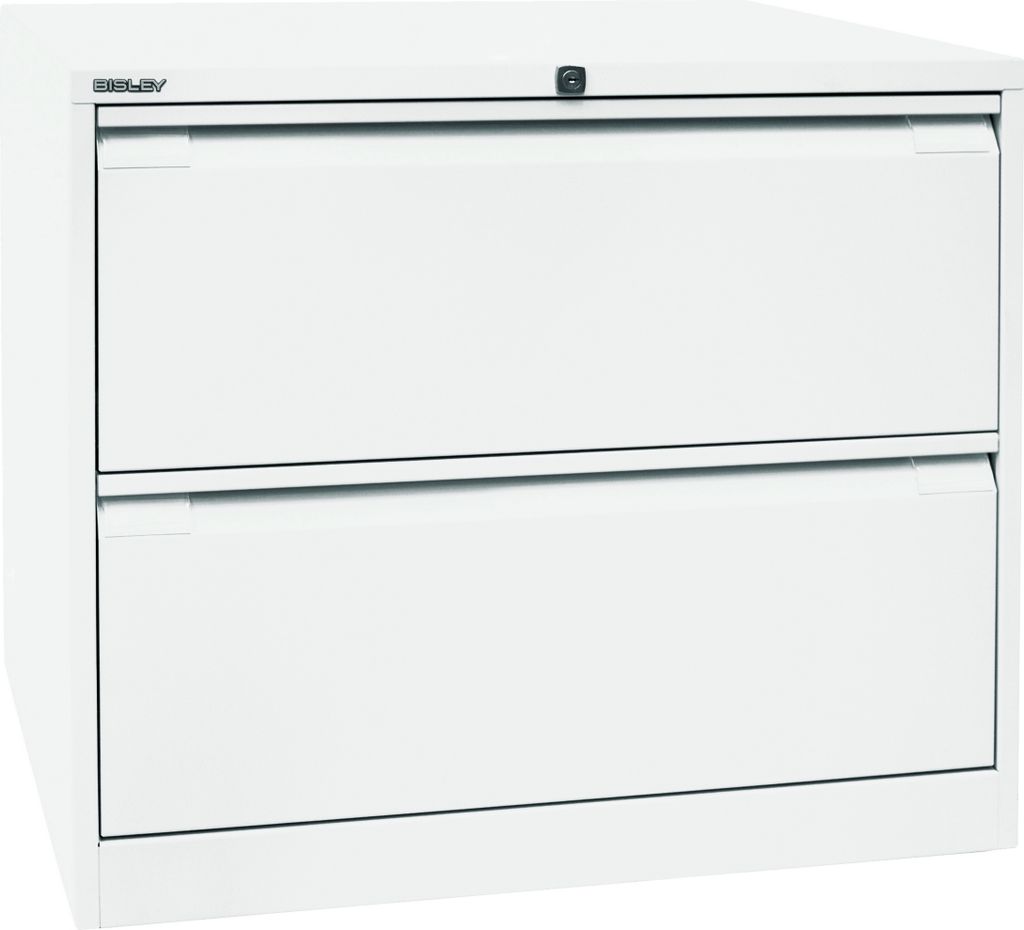 Bisley Hängeregistratur Schrank - 2 Schübe - Farbe: Verkehrsweiß