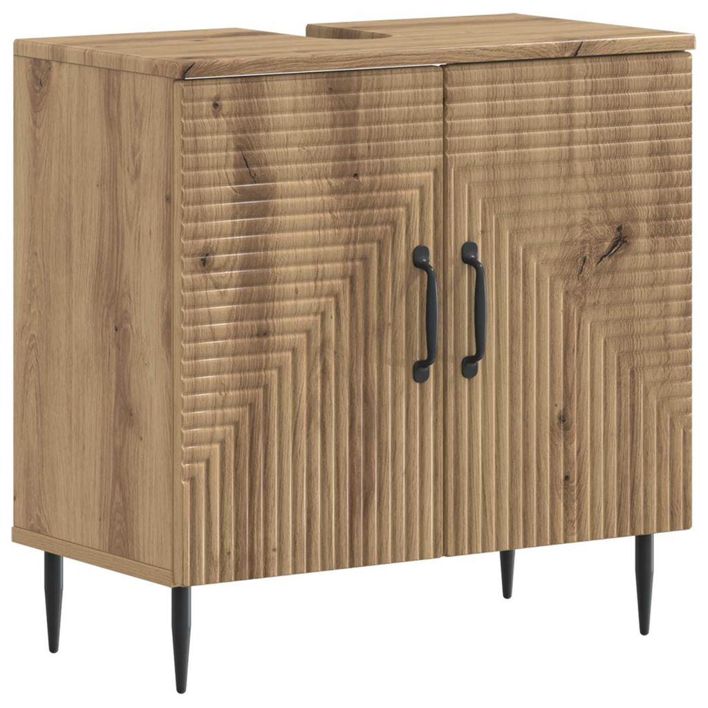 vidaXL Skrinka pod umývadlo HAARLEM, Imitácia dreva Obrázok produktu 