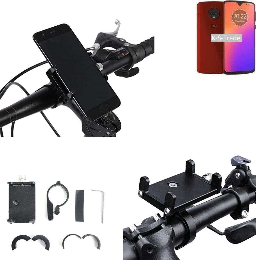 K-S-Trade Handyhalterung für das Fahrrad kompatibel mit Motorola Moto G7 Plus Halter Lenkstange Fahrradhalterung Motorrad Bike Mount Befestigung