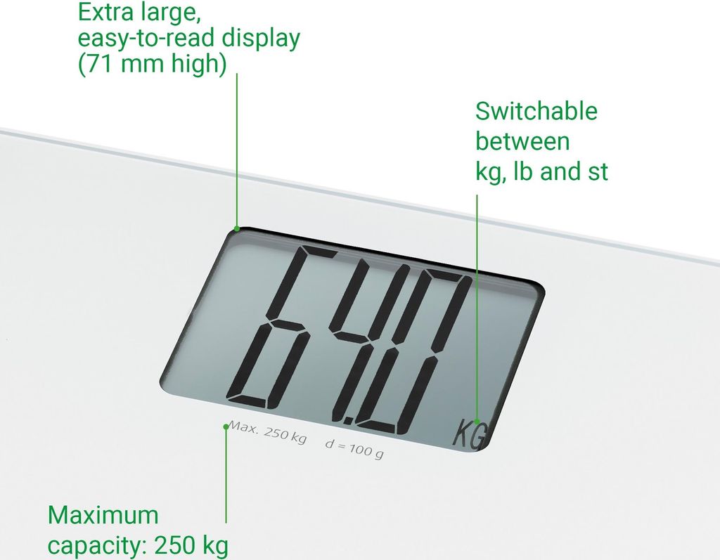 medisana PS 470 Personenwaage Badezimmerwaage XL bis 250 KG Produktbild 6