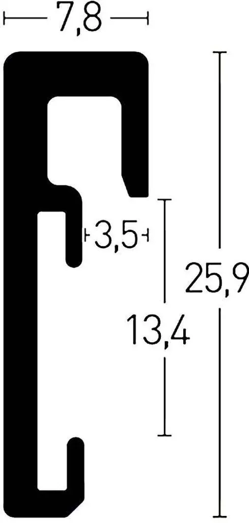 Cornice Nielsen Alpha 13x18 cm Alluminio Wengé | Qualità Professionale - 13