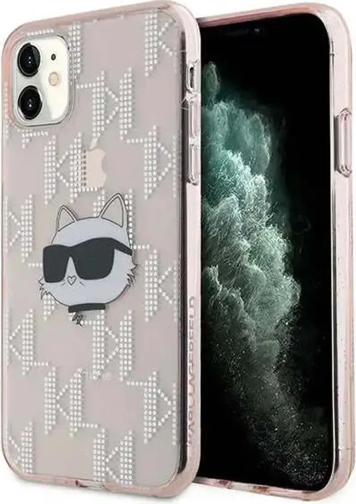 Karl Lagerfeld KLHCP14XLNCHCS - Custodia rigida per iPhone 14 Pro Max 6,7, colore: Argento