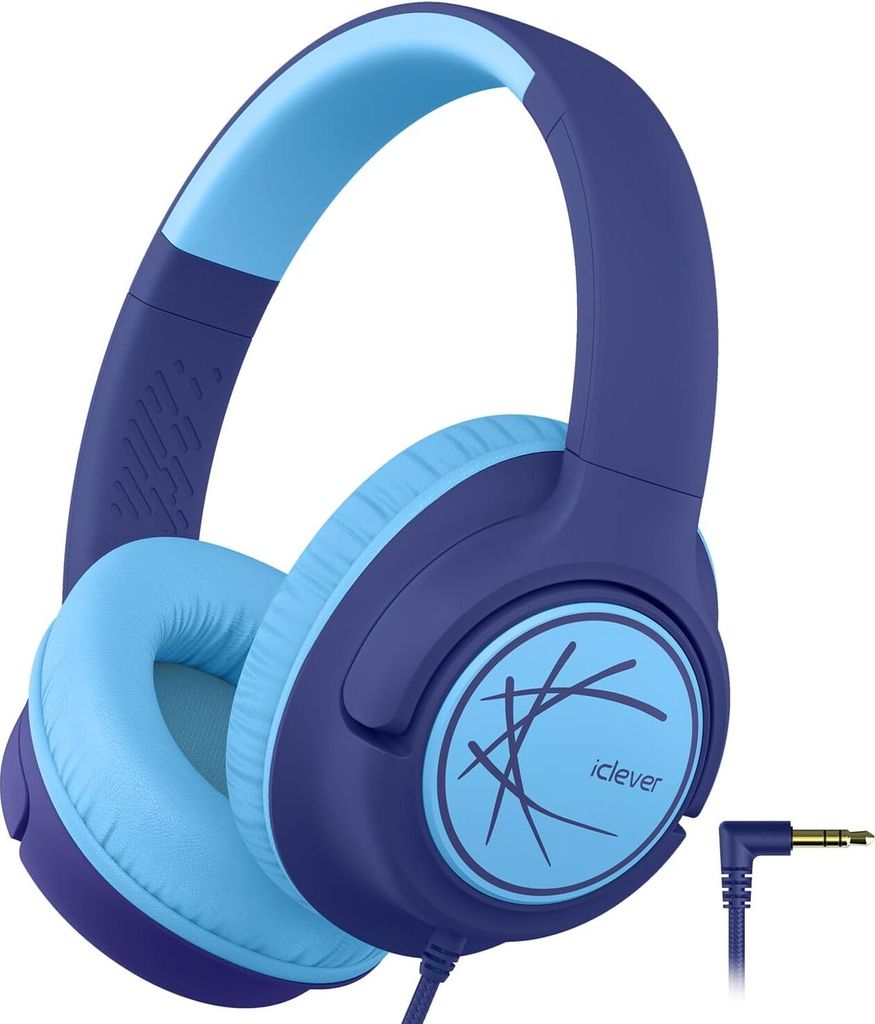 Kinder-Kopfhörer mit Kabel, 85 dBA sichere Lautstärke, Stereo-Sound, Over-Ear-faltbarer 3,5-mm-Klinkenstecker, Kinder-Kopfhörer für iPad, Tablets