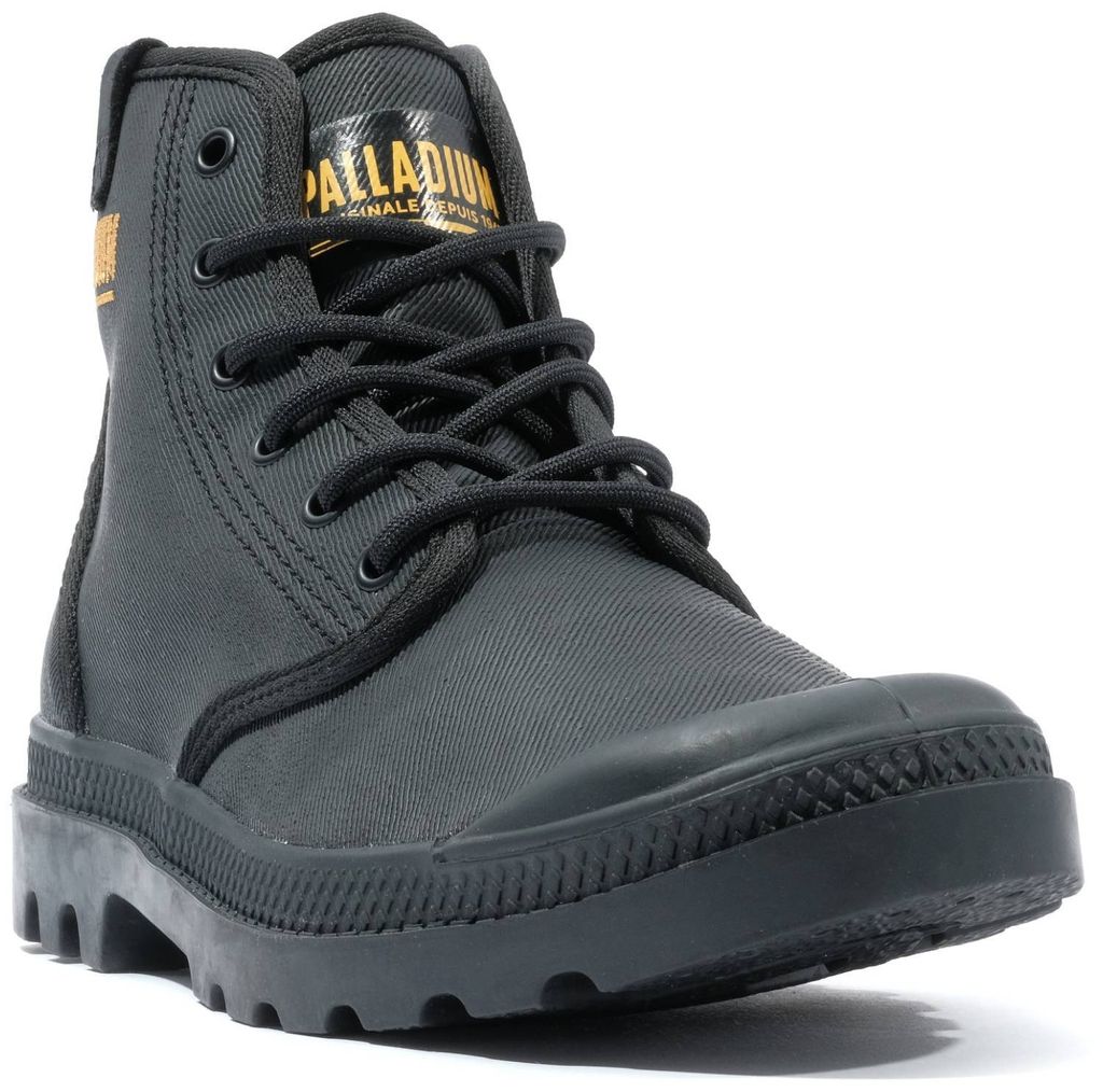 PALLADIUM Uni Pampa Hi Coated Boots Stiefelette gefüttert 74375 Schwarz, Schuhgröße:45 EU