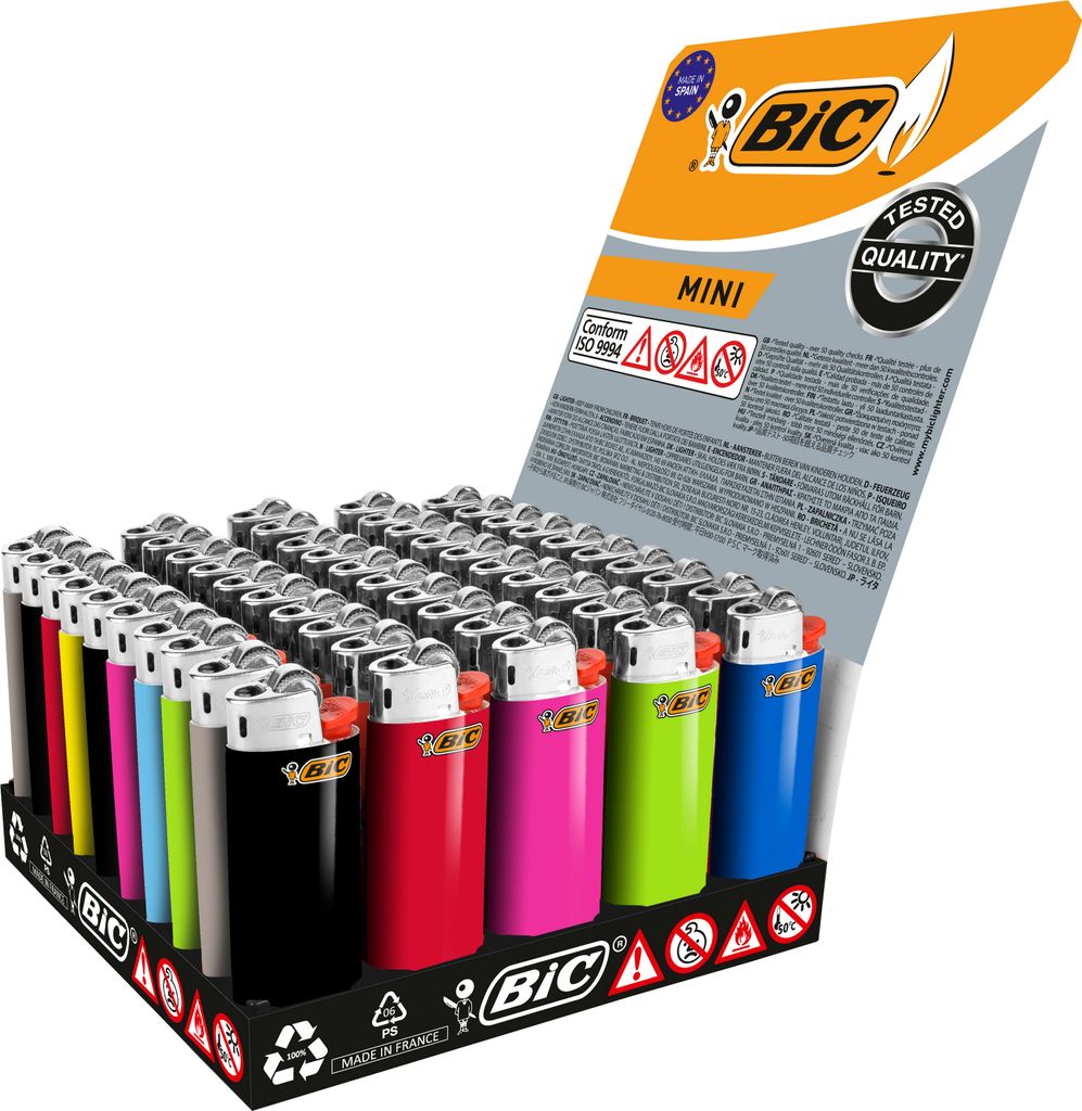 Mini Briquet Bic J25 Sécurité Enfant, Flamme Stable, Image du produit 
