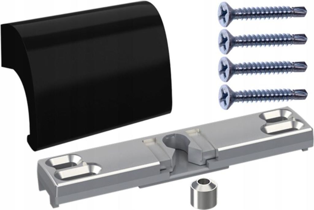 FEINZ | Balkon-Türbeschlag - Aluminium - Schwarz - Sicherer Verschluss - Wetterfest und langlebig