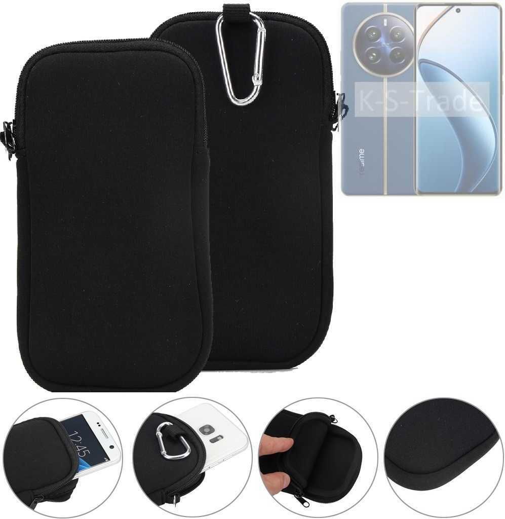 K-S-Trade Neopren-Hülle Handyhülle kompatibel mit Realme 12 Pro 5G Schutzhülle Neoprenhülle Sleeve Schutz-Hülle Gürtel Tasche Case Holster