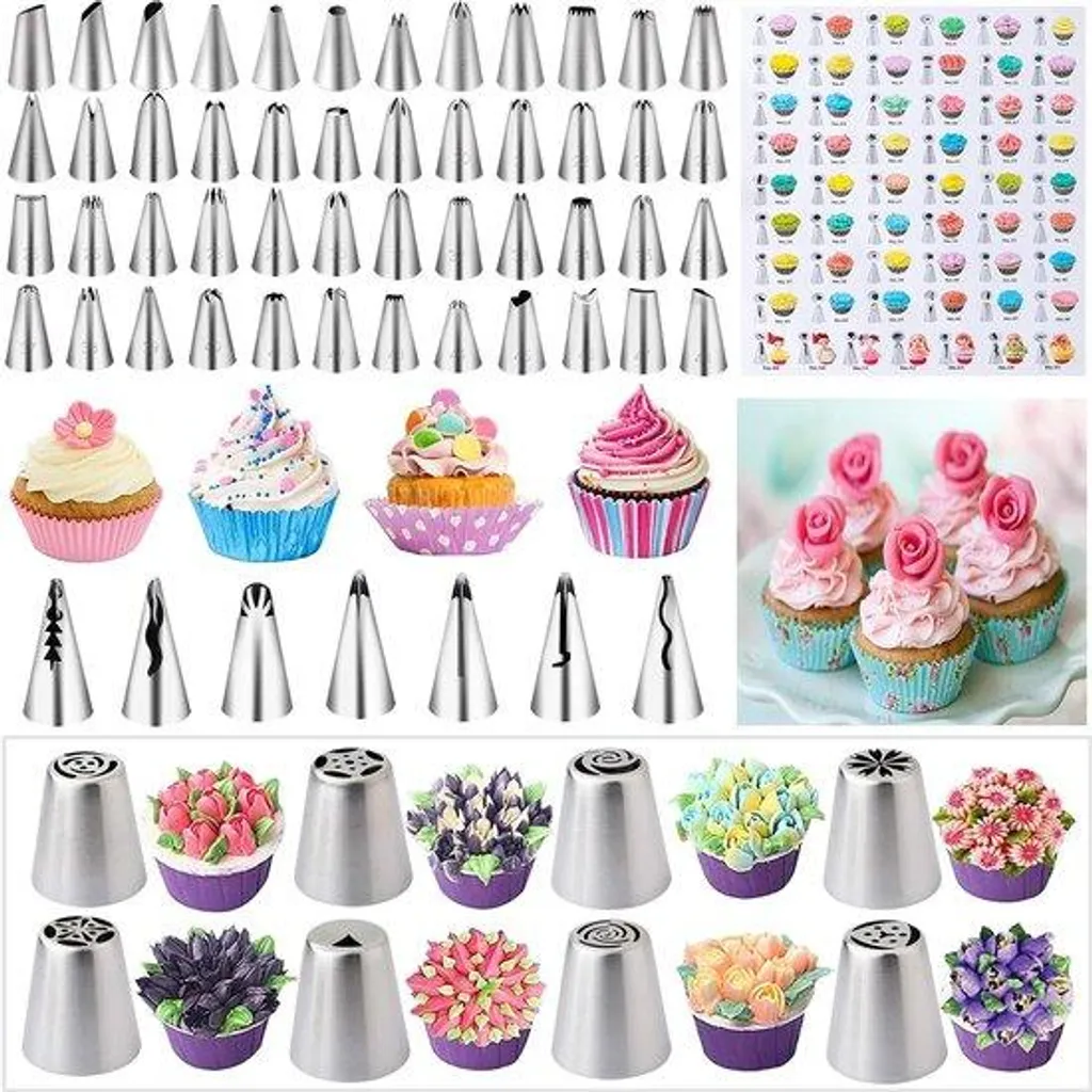 Set de Pâtisserie 356 Pièces avec Plateau Rotatif et Douilles Variées