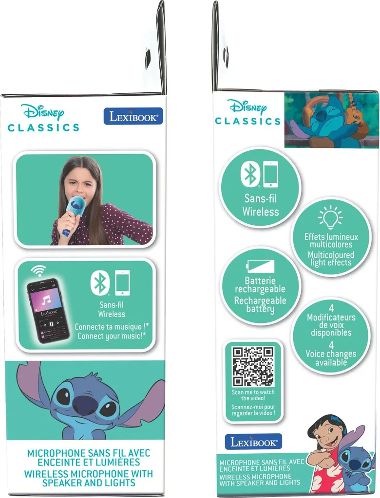 Microfono Professionale per Bambini Stitch - Bluetooth e Luci LED - 4
