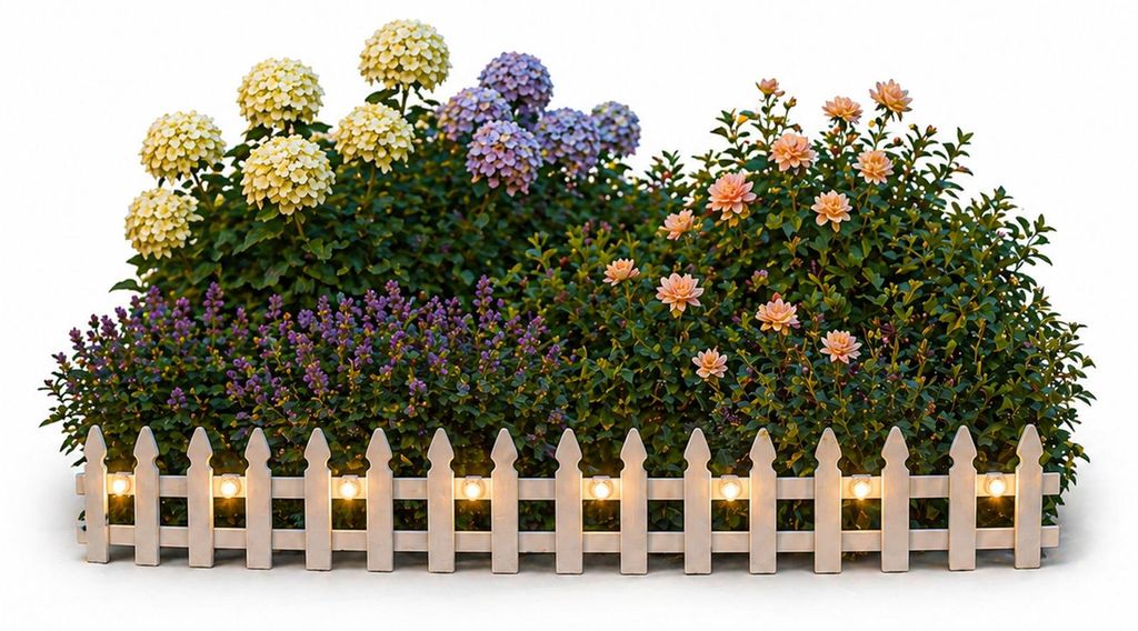 Beeteinfassung Länge 360 cm Zaun Weiß Produktbild 