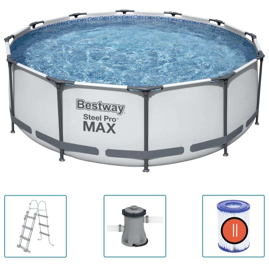 Steel Pro Max™ Frame Pool Komplett-Set, rund, mit Produktbild 7