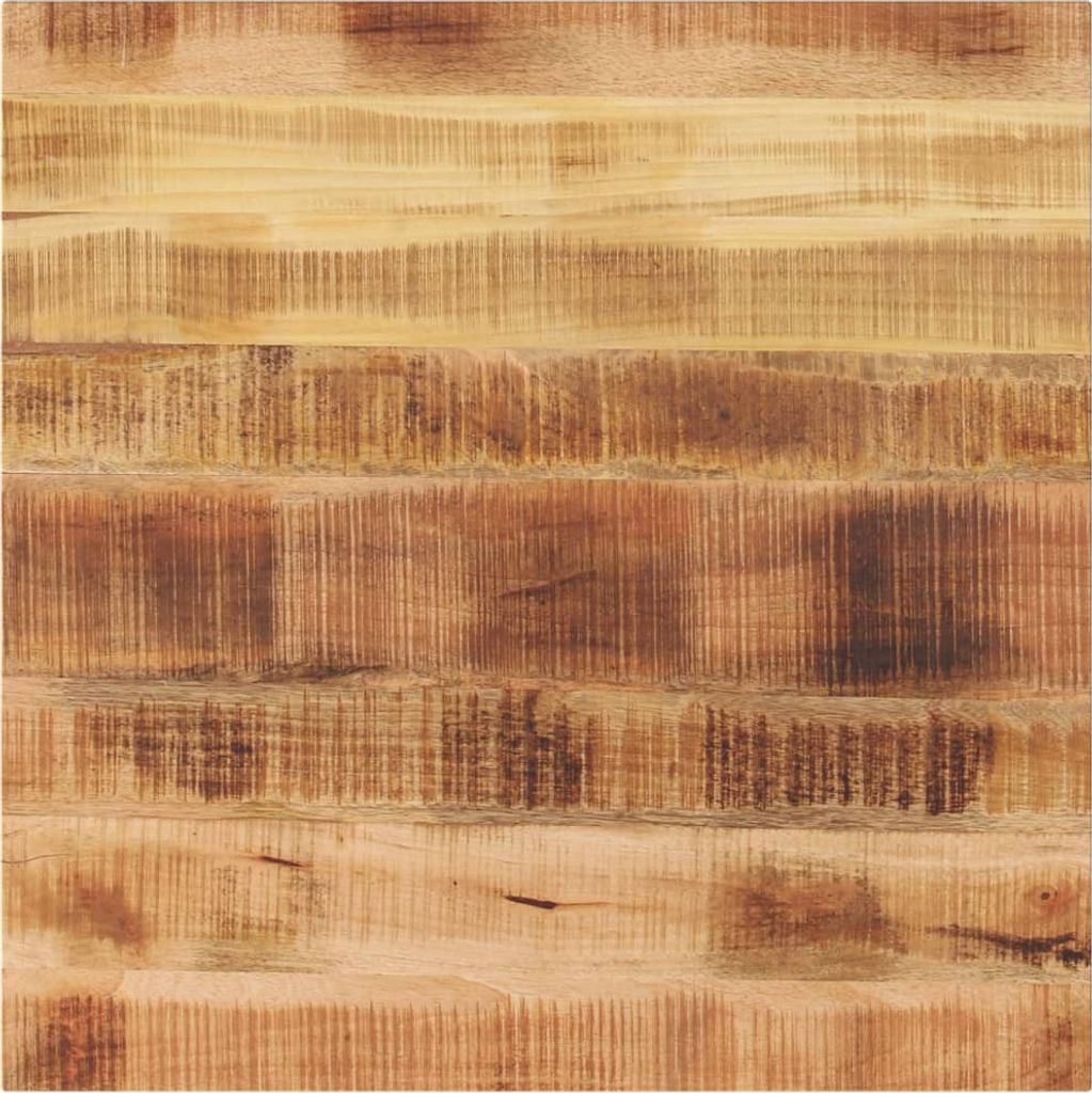 Tischplatte 70x70x3,8 cm Quadratisch Raues Massivholz Mango