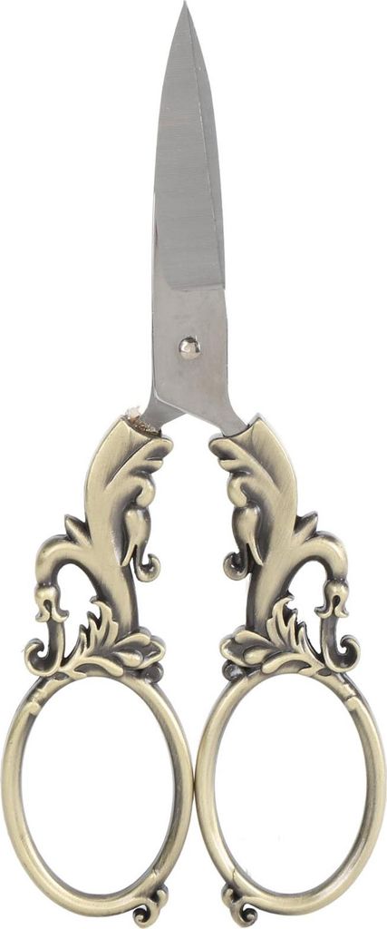 5-Zoll-Stickschere, Edelstahlspitze, multifunktional, tragbar, Vintage-Stil, für handgefertigte Projekte, antikes Messing