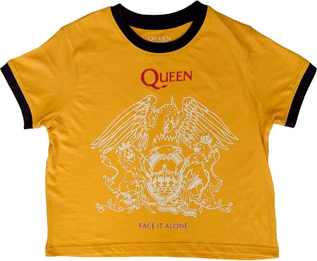 Queen - "Face It Alone" Kurzes Top für Damen RO14204 (XXL) (Gelb)