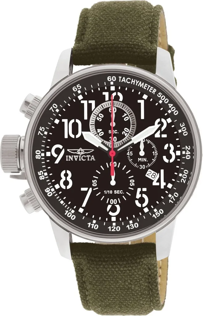 Invicta I-Force 1873 Orologio da Uomo - Impermeabile - Analogico - Movimento Quarzo - acciaio inossidabile con quadrante nero - 46mm