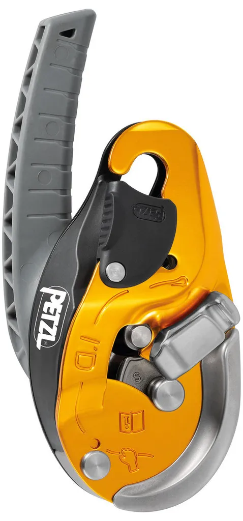 Descendeur Petzl I'D Evac jaune pour évacuation sur ancrage professionnel
